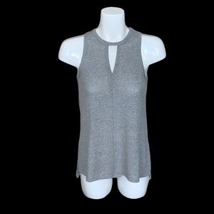 Bobi Los Angeles Revolve Gray Knit Keyhole Cutout Tank Top Small NWT